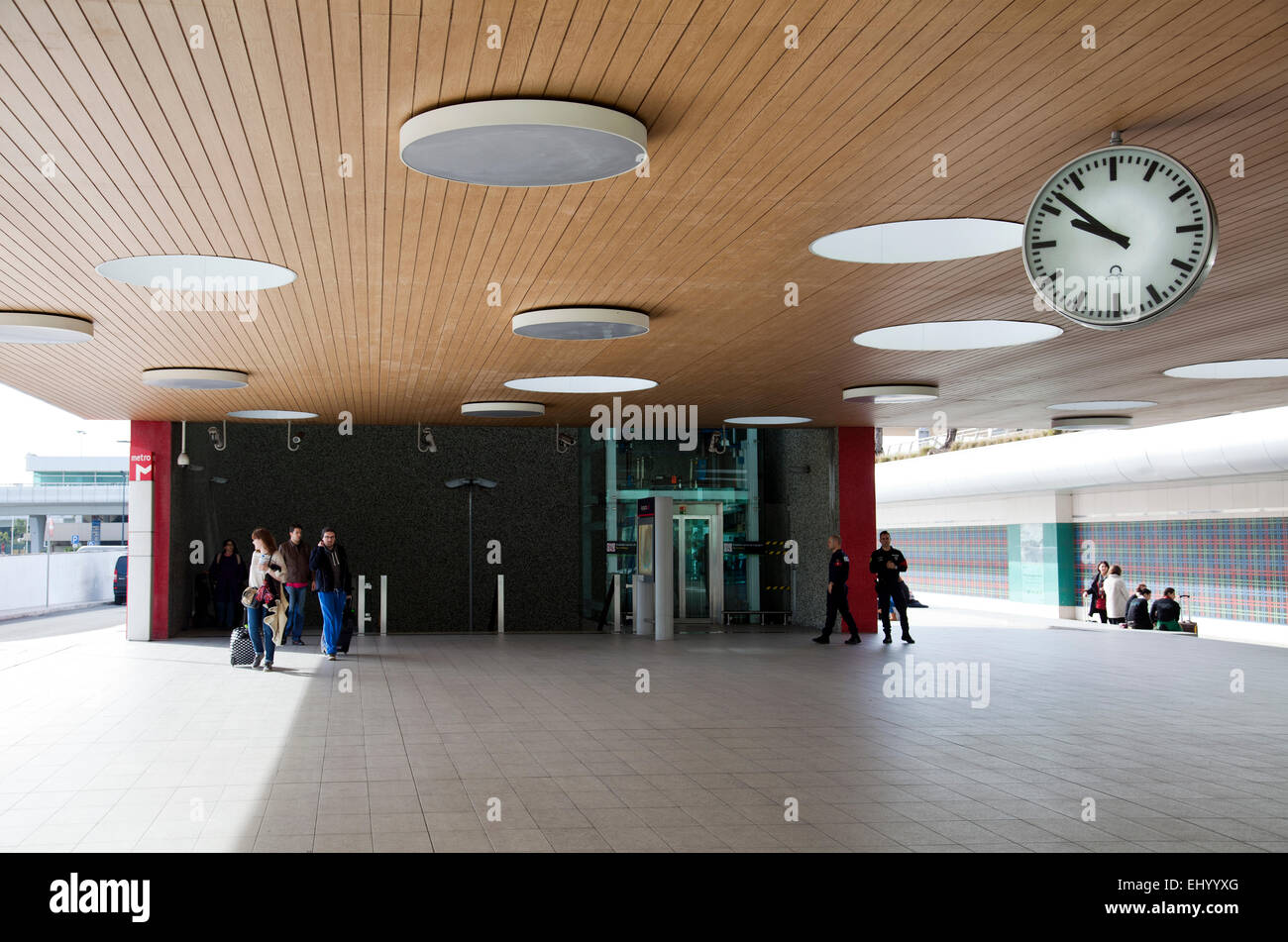 Aeroporto di Lisbona La stazione della metropolitana di Lisbona - Portogallo Foto Stock