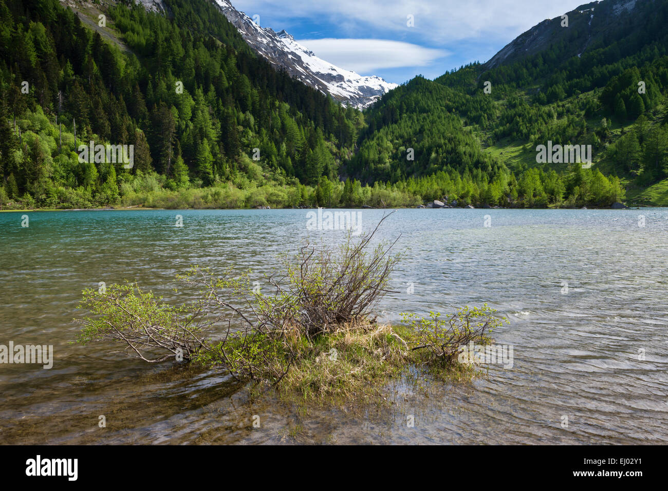 Lac de, Derborence, Svizzera, Europa, canton Vallese, lago di montagna, lago, Foto Stock