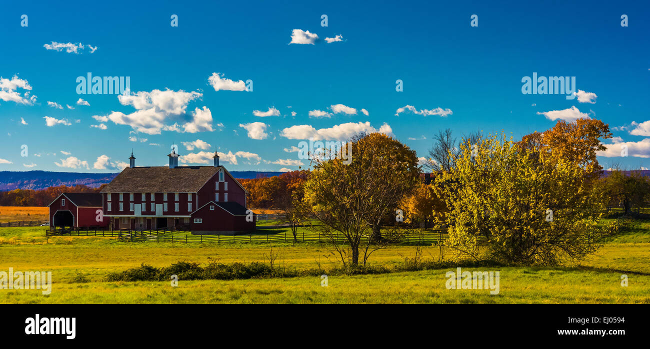 Granaio rosso di Gettysburg, Pennsylvania. Foto Stock