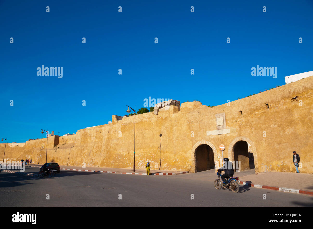 Pareti di Cite Portugaise, portoghese città vecchia, El Jadida, Marocco, Africa settentrionale Foto Stock