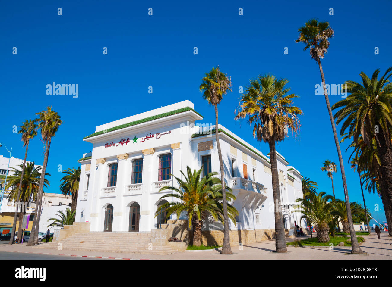 Teatro, Avenue Mohammed V, El Jadida, costa atlantica, Marocco, Africa settentrionale Foto Stock