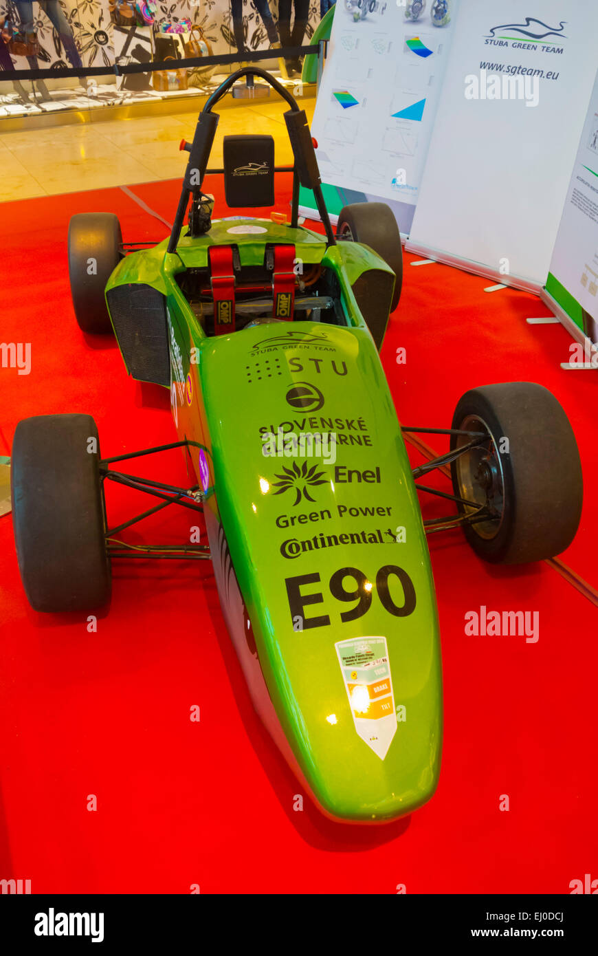 Stuba slovacco green power formula auto elettriche che le gare in formula student composizioni, Bratislava, Slovacchia, Europa Foto Stock