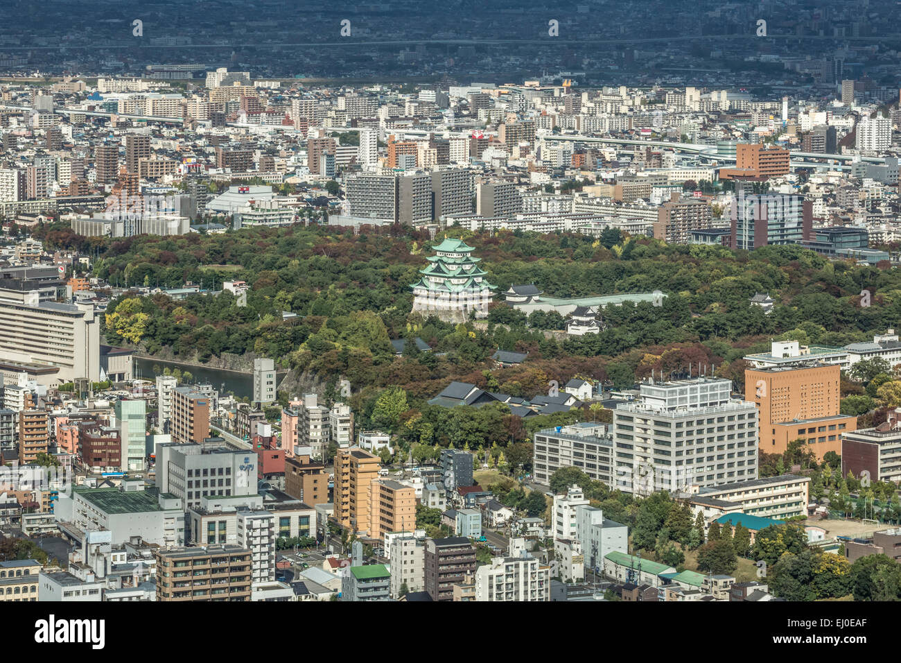 City, Giappone, Asia, Nagoya, antenna, Aichi, architettura, castello fortezza, storia, nessun popolo, panorama, parco, turistica, viaggi Foto Stock