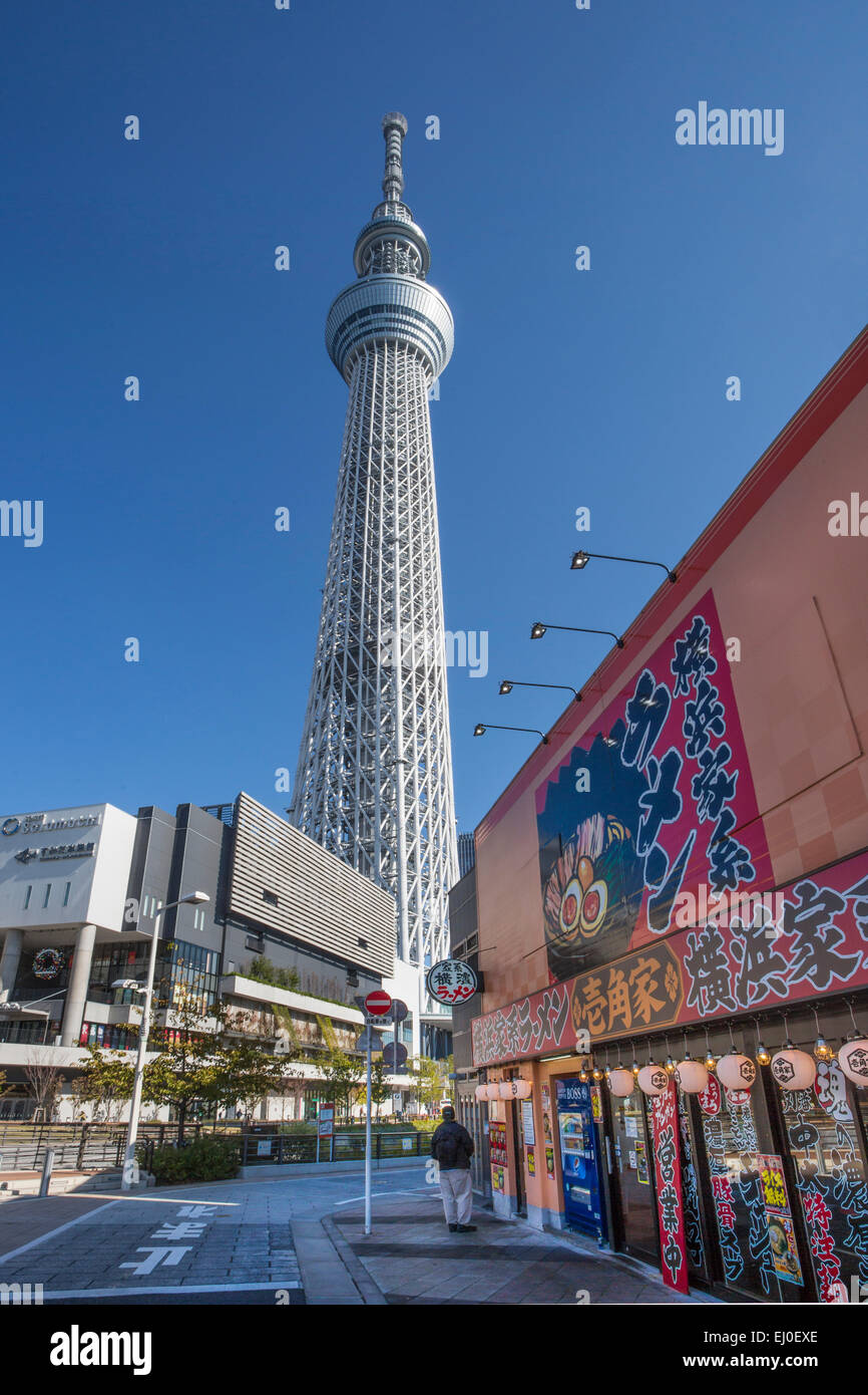 City, Giappone, Asia, Sky Tree, edificio, alto, Tokyo, architettura, Asakusa, nessun popolo, popolare, struttura tall, turistica, tower Foto Stock