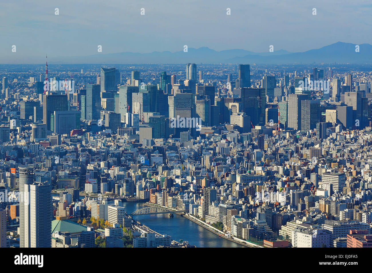 Central City, Giappone, Asia, Kanto, Tokyo, antenna, architettura, downtown, marunouchi, metropoli, nessun popolo, panorama, skyline, s Foto Stock