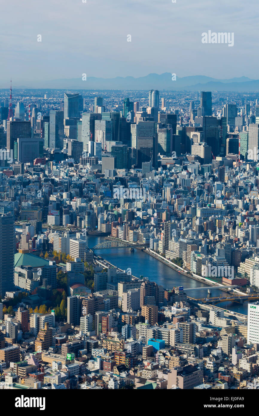 Central City, Giappone, Asia, Kanto, Tokyo, antenna, architettura, downtown, marunouchi, metropoli, nessun popolo, panorama, skyline, s Foto Stock