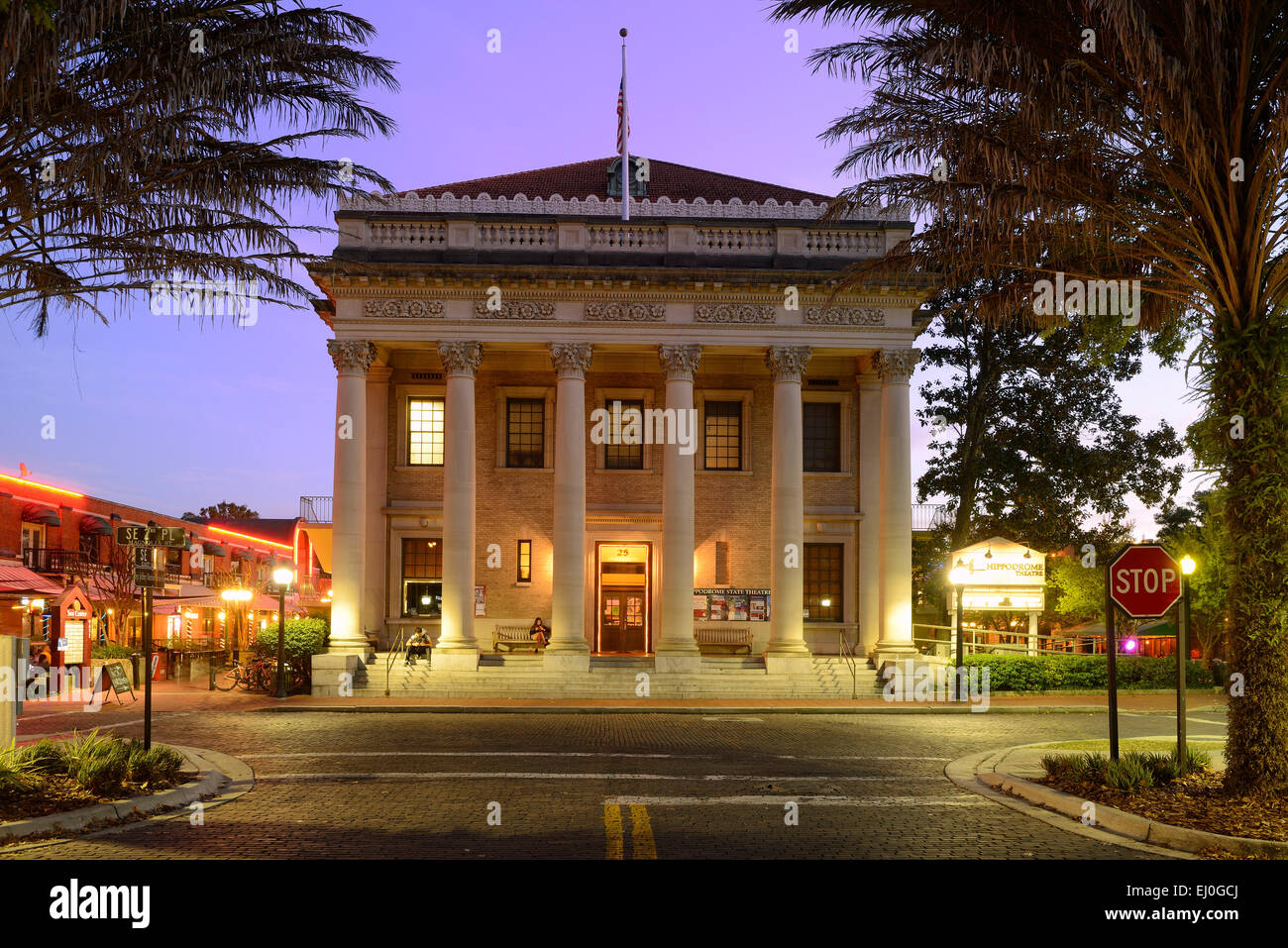 Stati Uniti d'America, Florida, Alachua County, Gainesville, Ippodromo Teatro di Stato nel centro cittadino Foto Stock