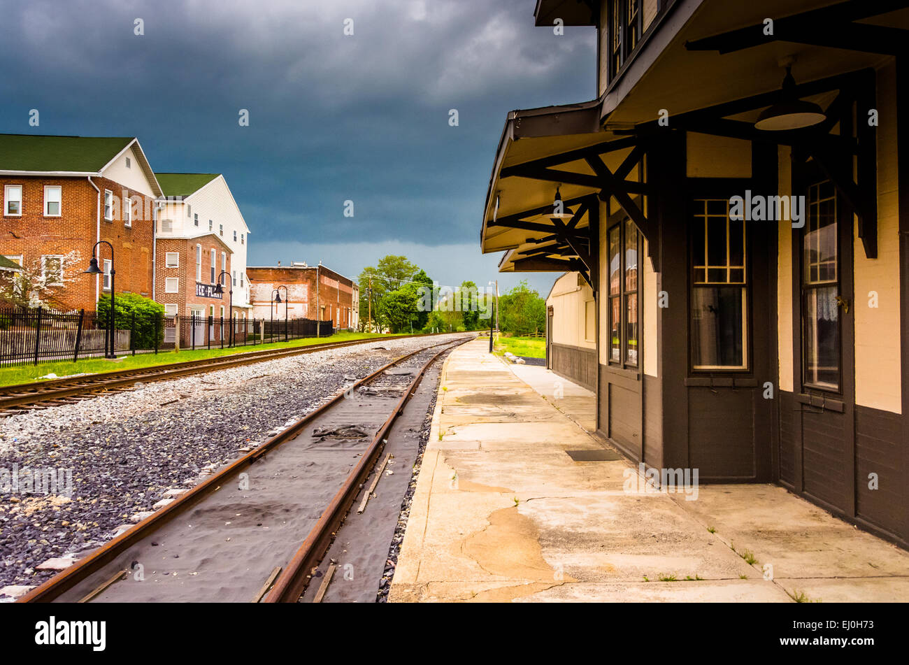 La storica stazione ferroviaria di Gettysburg, Pennsylvania. Foto Stock