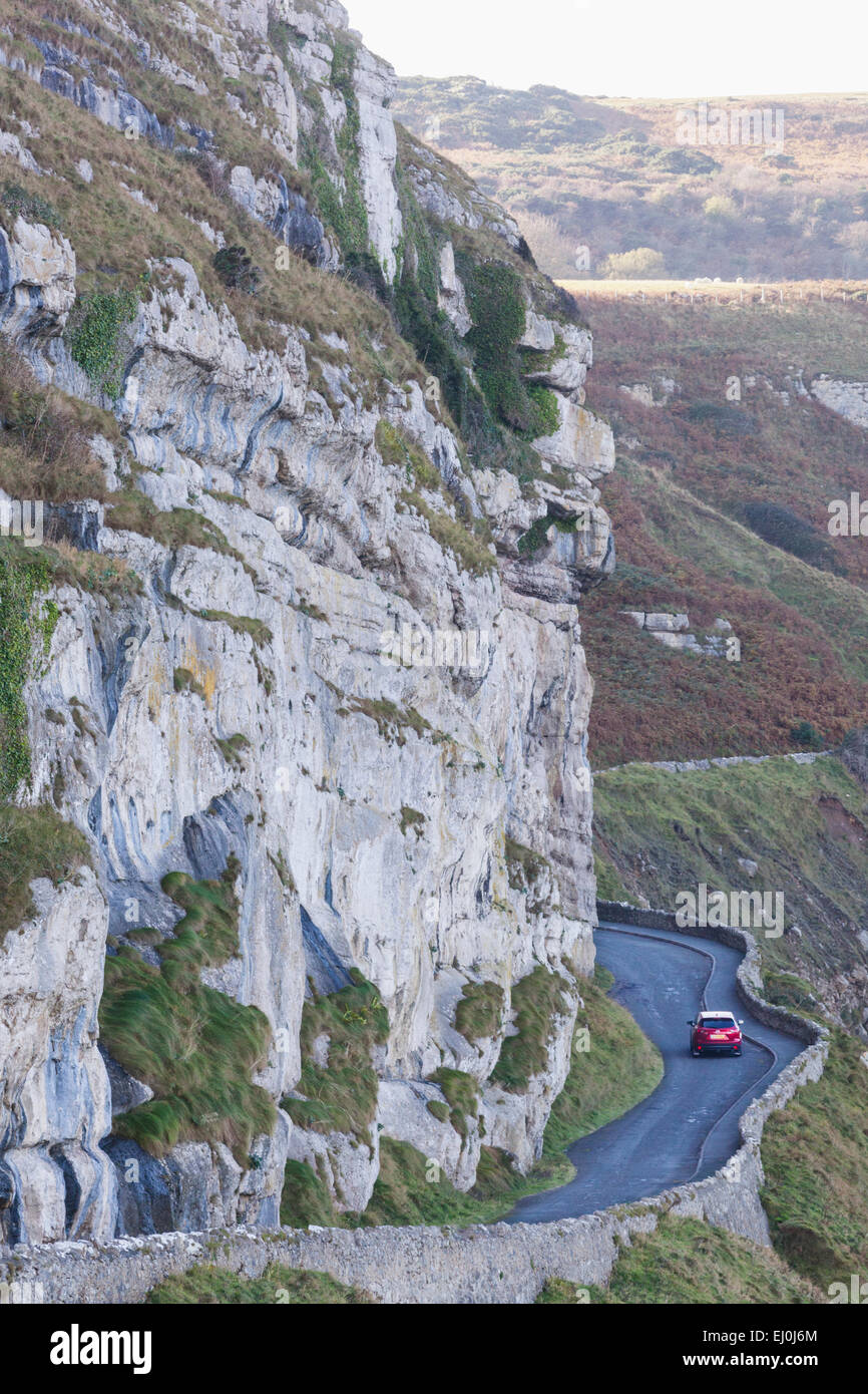 Il Galles, Llandudno, Great Orme Marine Drive Foto Stock