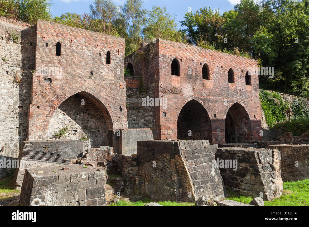 Inghilterra, Shropshire, Ironbridge, Blists Hill cittadina in stile vittoriano, Storico Ferriere Foto Stock