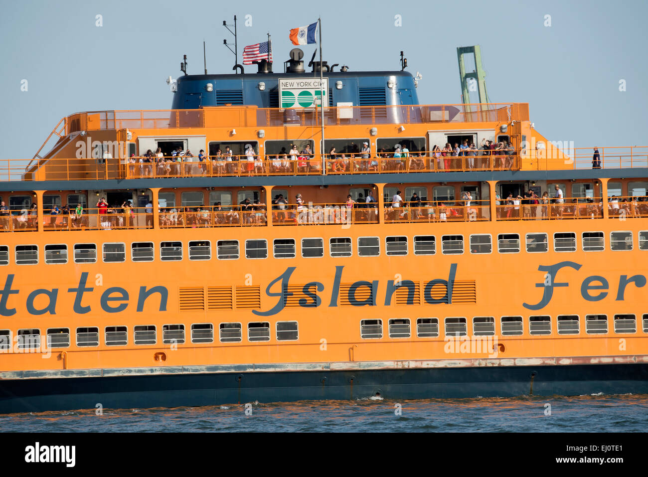 Il porto di New York, Stati Uniti, Stati Uniti, America, Manhattan, Staten Island Ferry, il trasporto, la nave Foto Stock