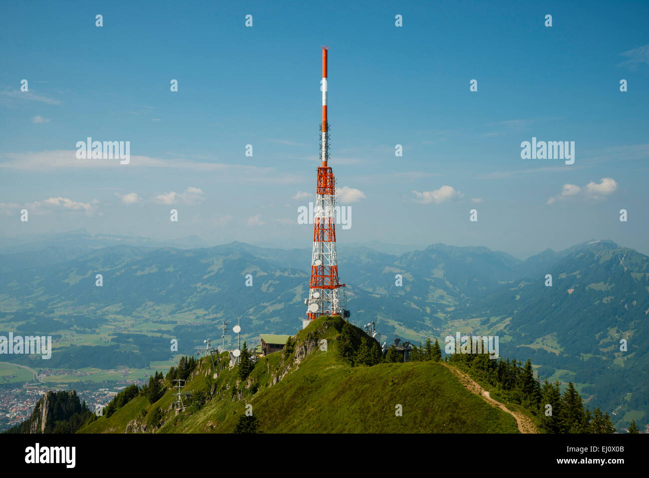 1738, Alpi, architettura, vista al di fuori, visualizzare edificio, bavarese, Baviera, montagna, montuoso, paesaggio di montagna, Tedesco, Ge Foto Stock