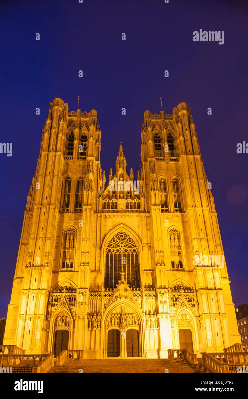 Il Belgio, Bruxelles, San Michele e Gudula Cathedral Foto Stock