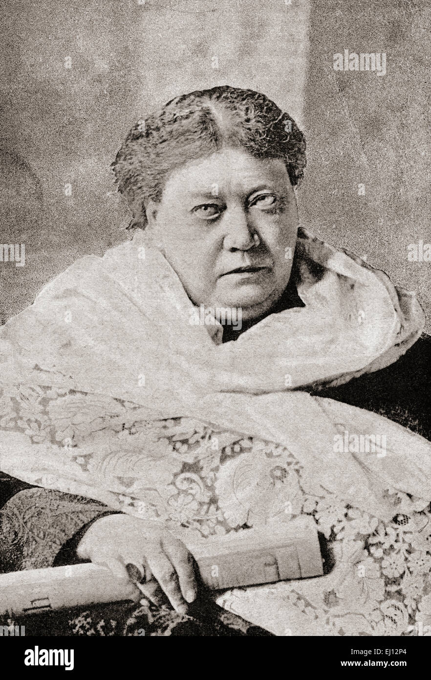 Helena Petrovna Blavatsky, 1831 - 1891. Il russo occultista media di spirito, e l'autore che ha co-fondato la Società Teosofica nel 1875. Foto Stock