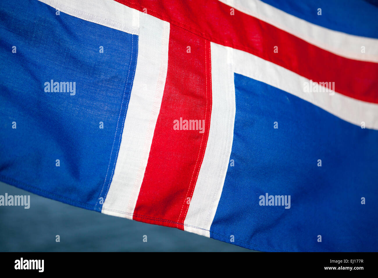 La bandiera islandese. Foto Stock