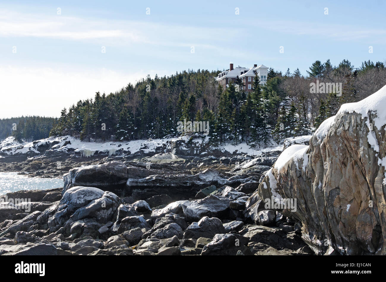 La vecchia palazzina denominata " alto mare" è ora un centro conferenze per The Jackson Laboratory di Bar Harbor, Maine. Foto Stock