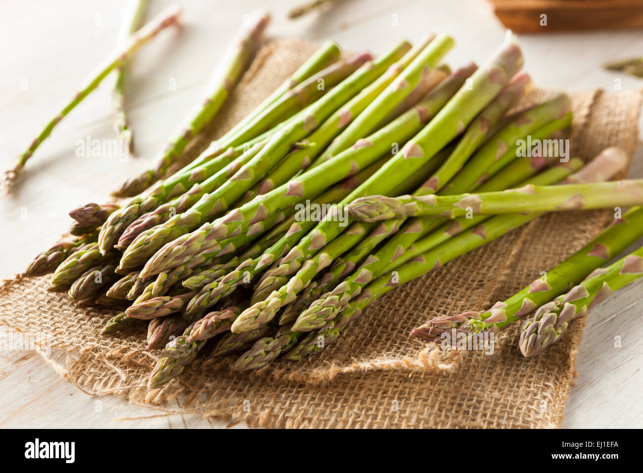 Materie organiche Asparago Verde Pronto per cucinare Foto Stock