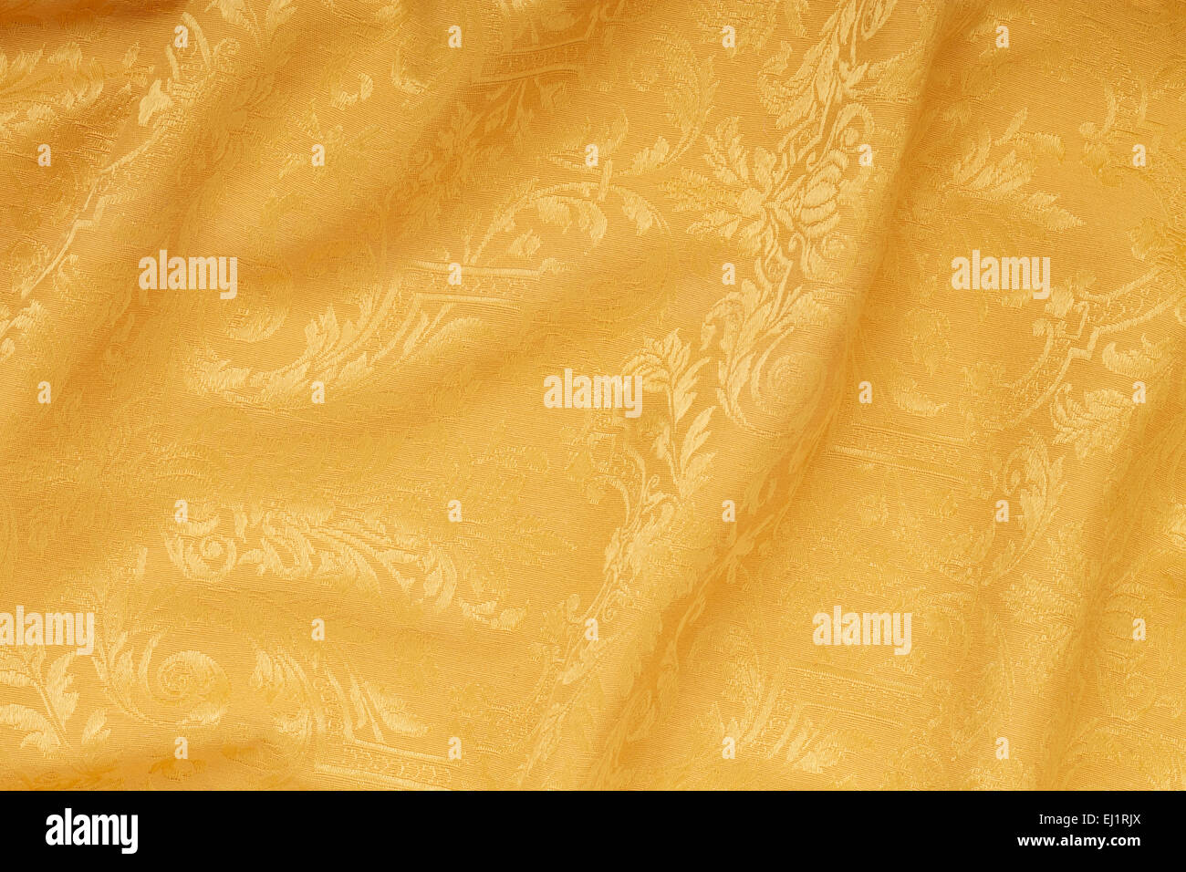 Oro damascato ondulato floreale sfondo texture Foto Stock
