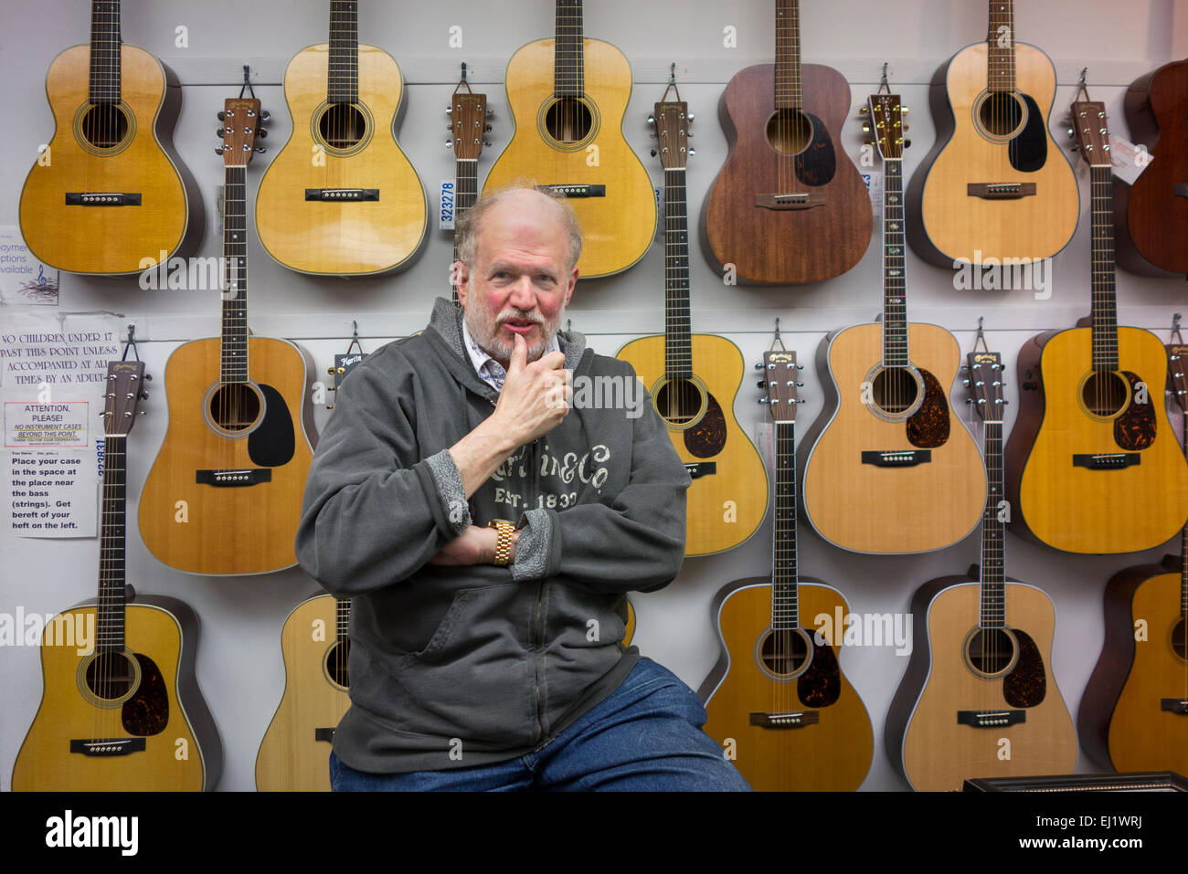 Stan Jay presidente del mandolino fratelli in Staten Island NYC Foto Stock