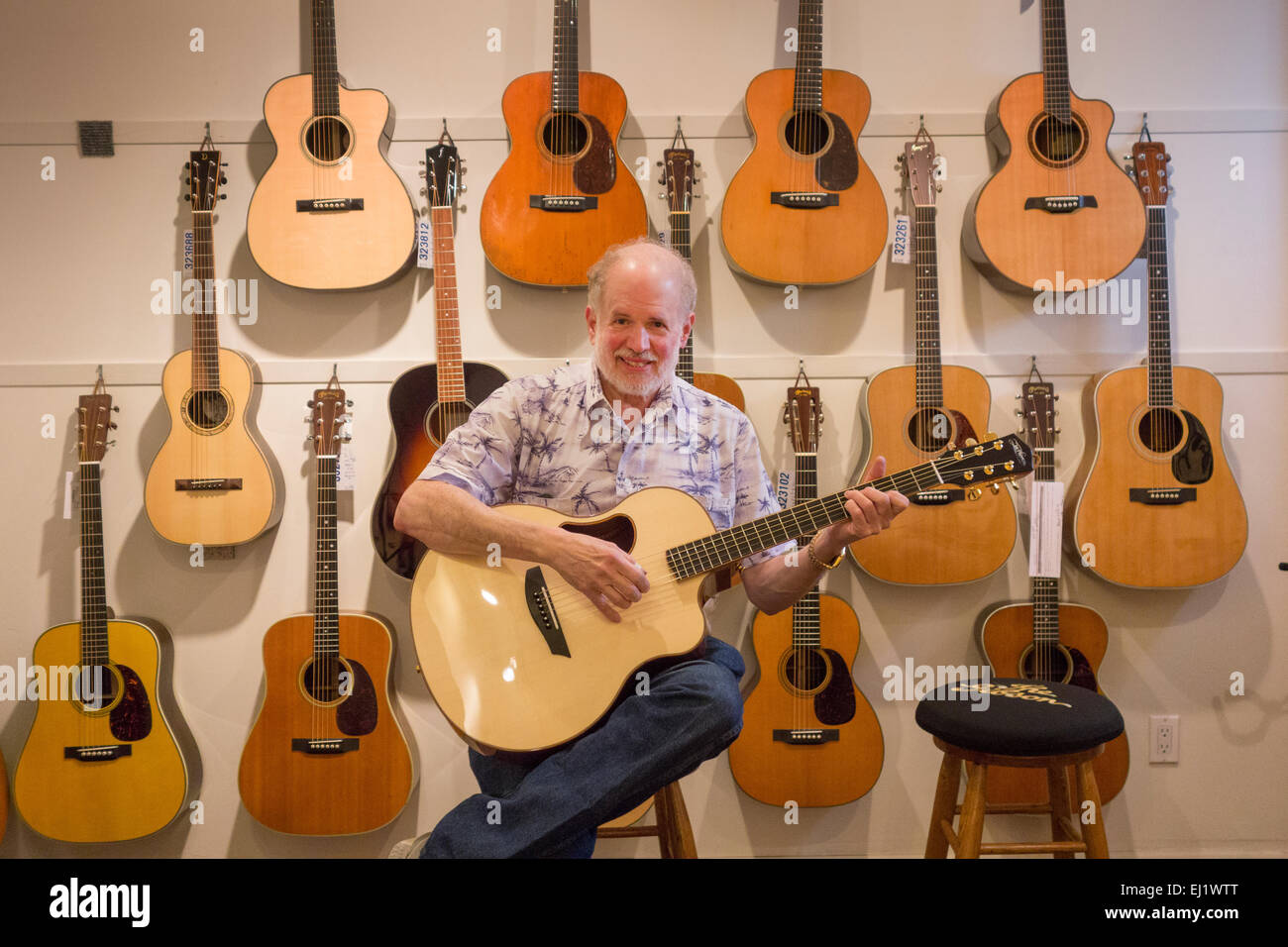 Stan Jay presidente del mandolino fratelli in Staten Island NYC Foto Stock