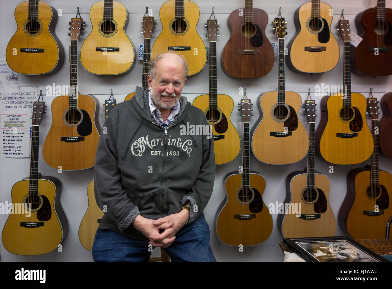 Stan Jay presidente del mandolino fratelli in Staten Island NYC Foto Stock