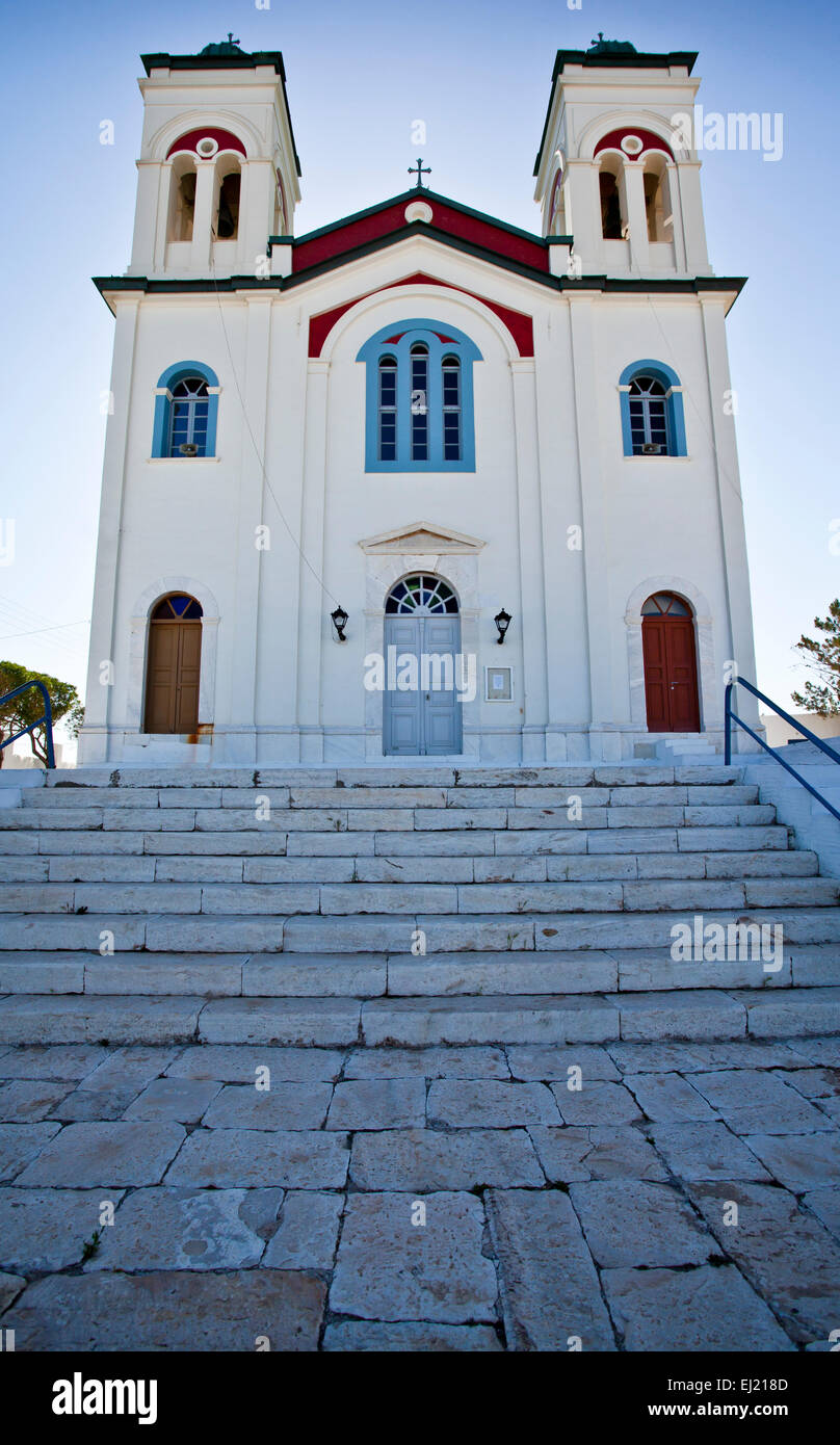 Greco Chiesa Orthadox a Naoussa a Paros, Grecia. Foto Stock