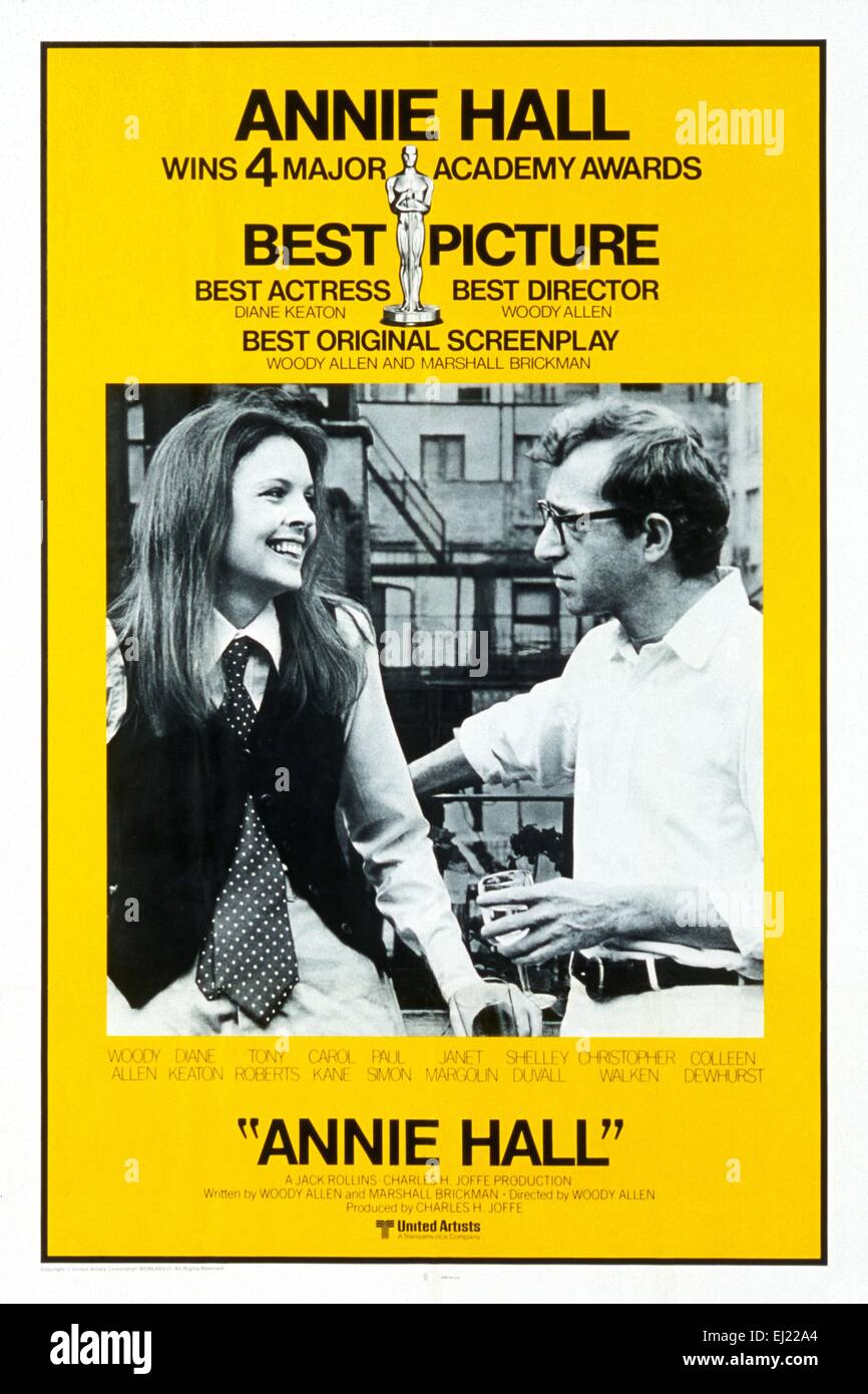 Annie Hall Anno : 1977 USA Direttore : Woody Allen Woody Allen, Diane  Keaton filmato poster (USA Foto stock - Alamy