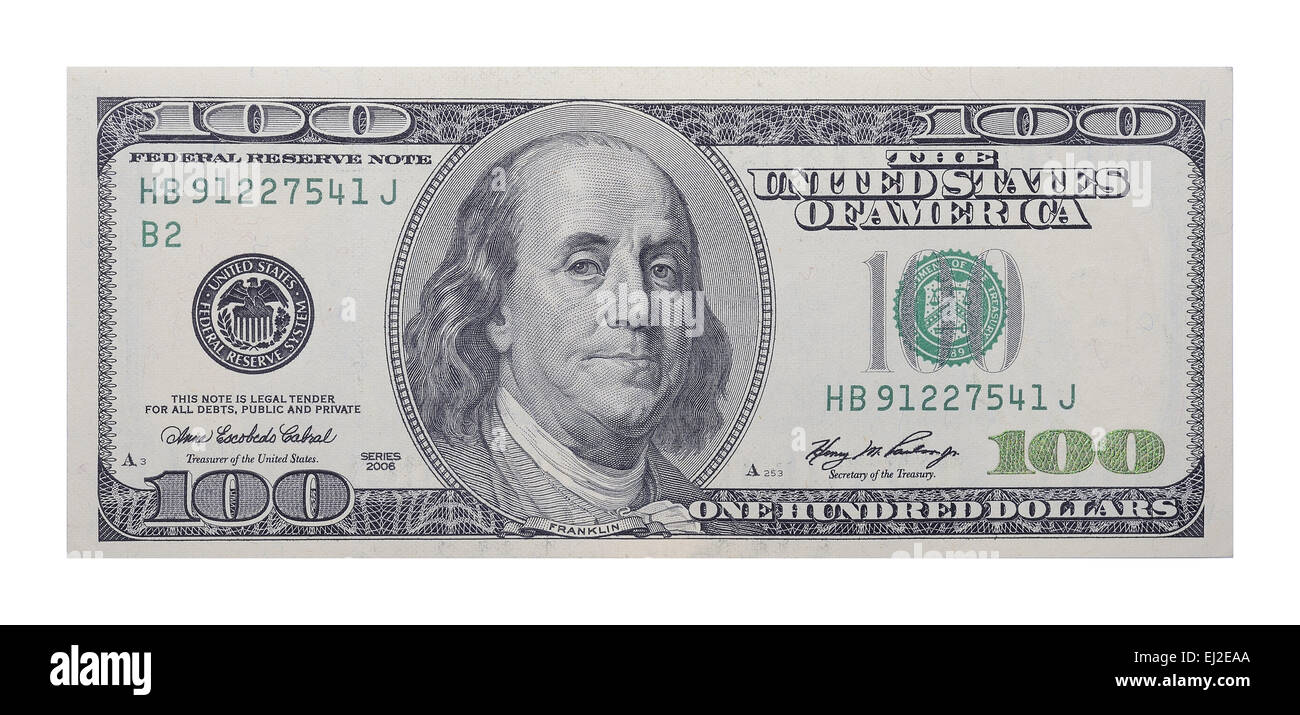 100 dollari banconota Foto Stock