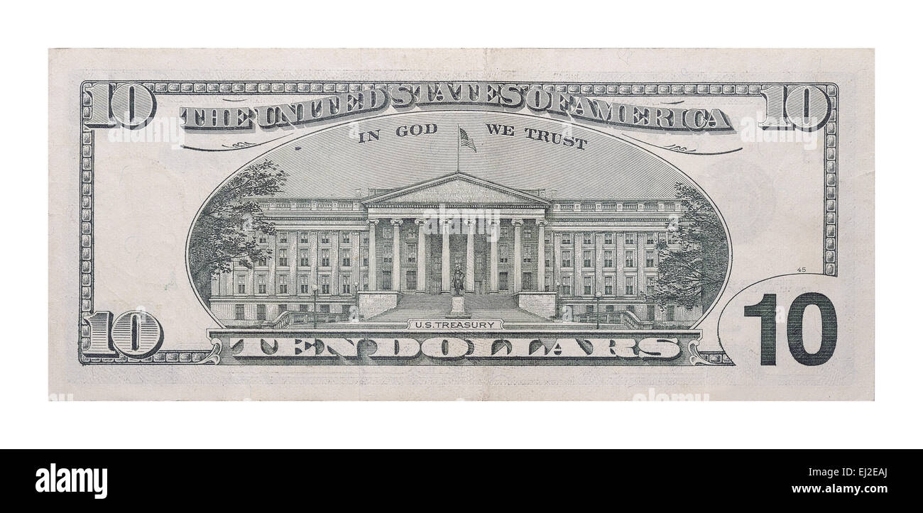 Nuovo 10 dollari banconota Foto Stock