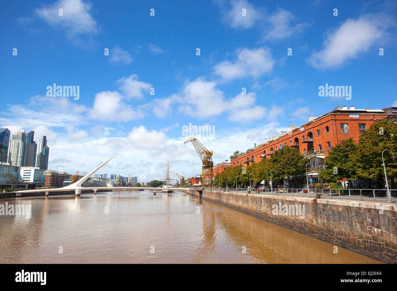 Puente de la Mujer, Puerto Madero. Buenos Aires, Argentina. Foto Stock