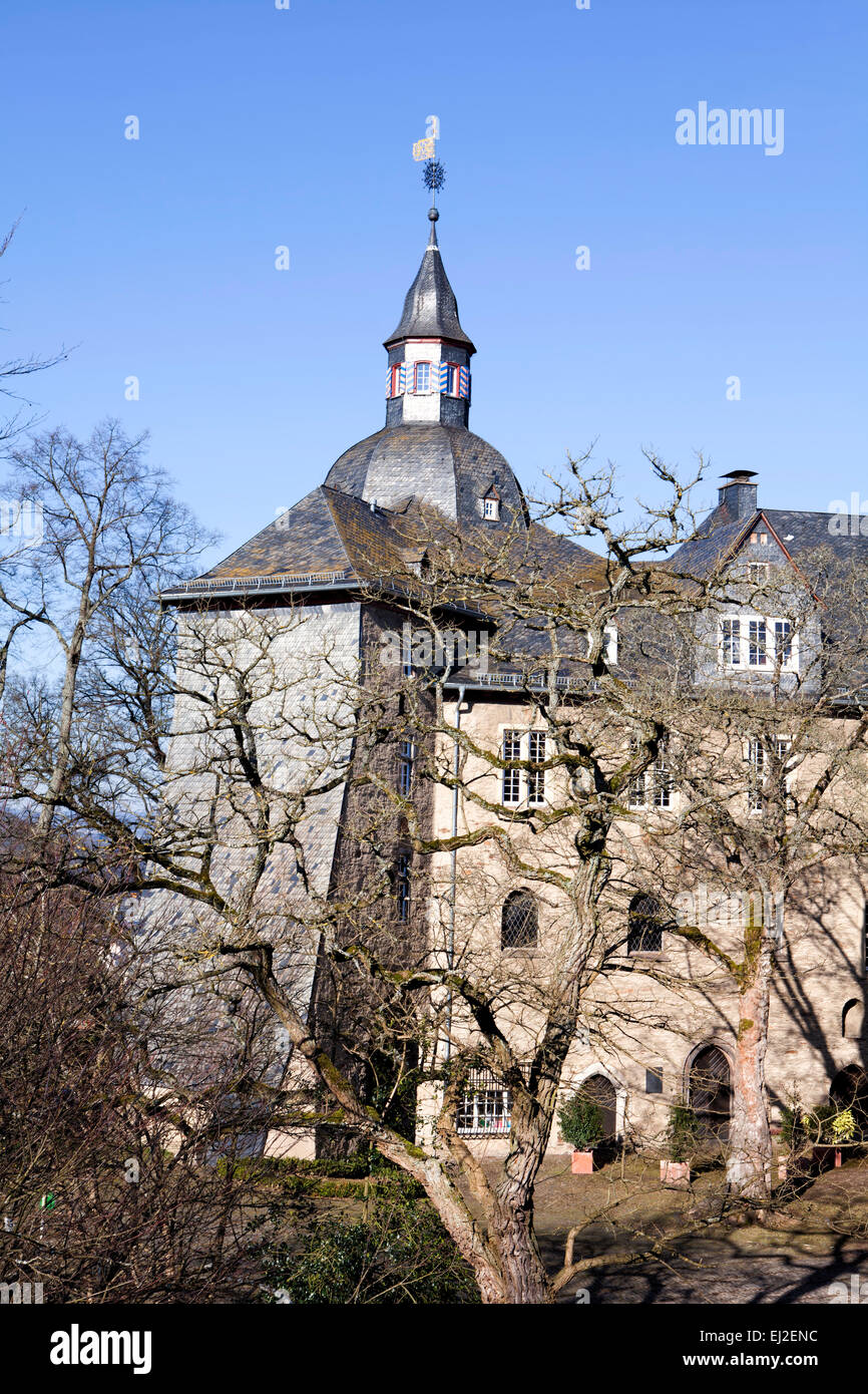 Gli edifici del castello del Oberes Schloss o castello superiore, Siegen, Renania settentrionale-Vestfalia, Germania, Europa, das obere Schloss, Sieg Foto Stock
