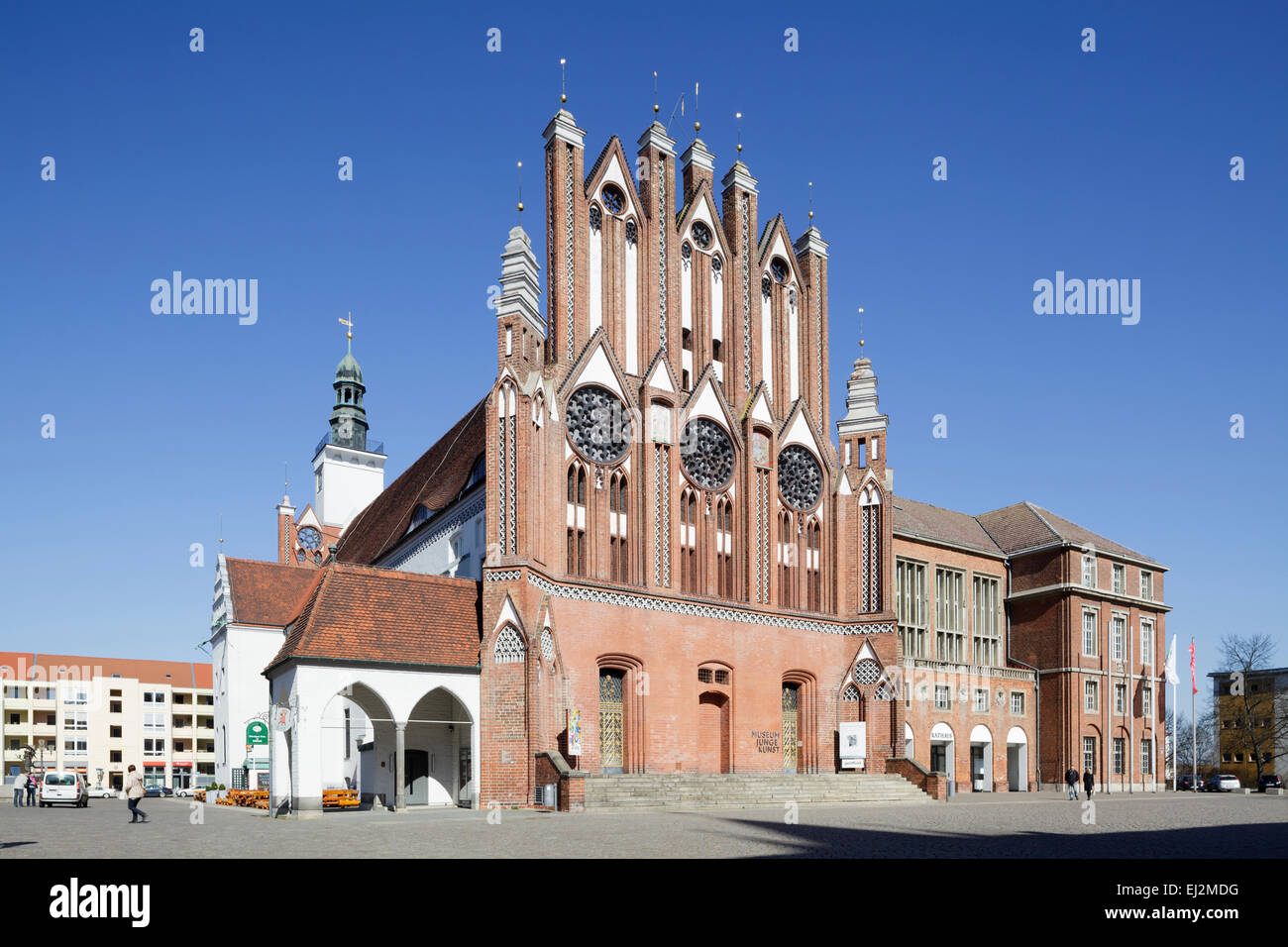 Junge Museo Kunst e Rathaus, Francoforte sull'Oder, Germania Foto Stock