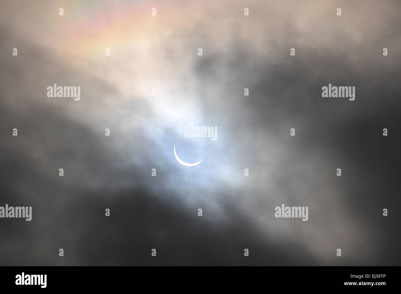 Eclissi solare Foto Stock