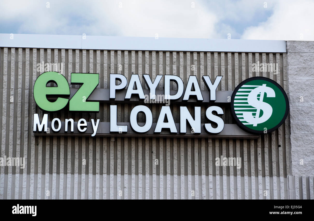 Ez Money payday loan store segno Foto Stock