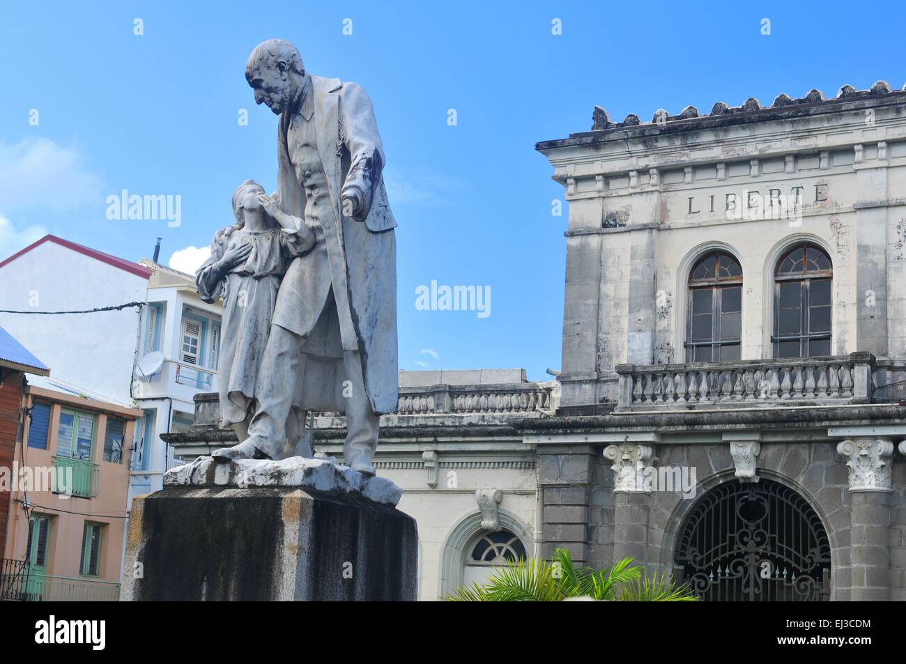 Statua di Victor Schoelcher di Fort de France, Martinica Foto Stock