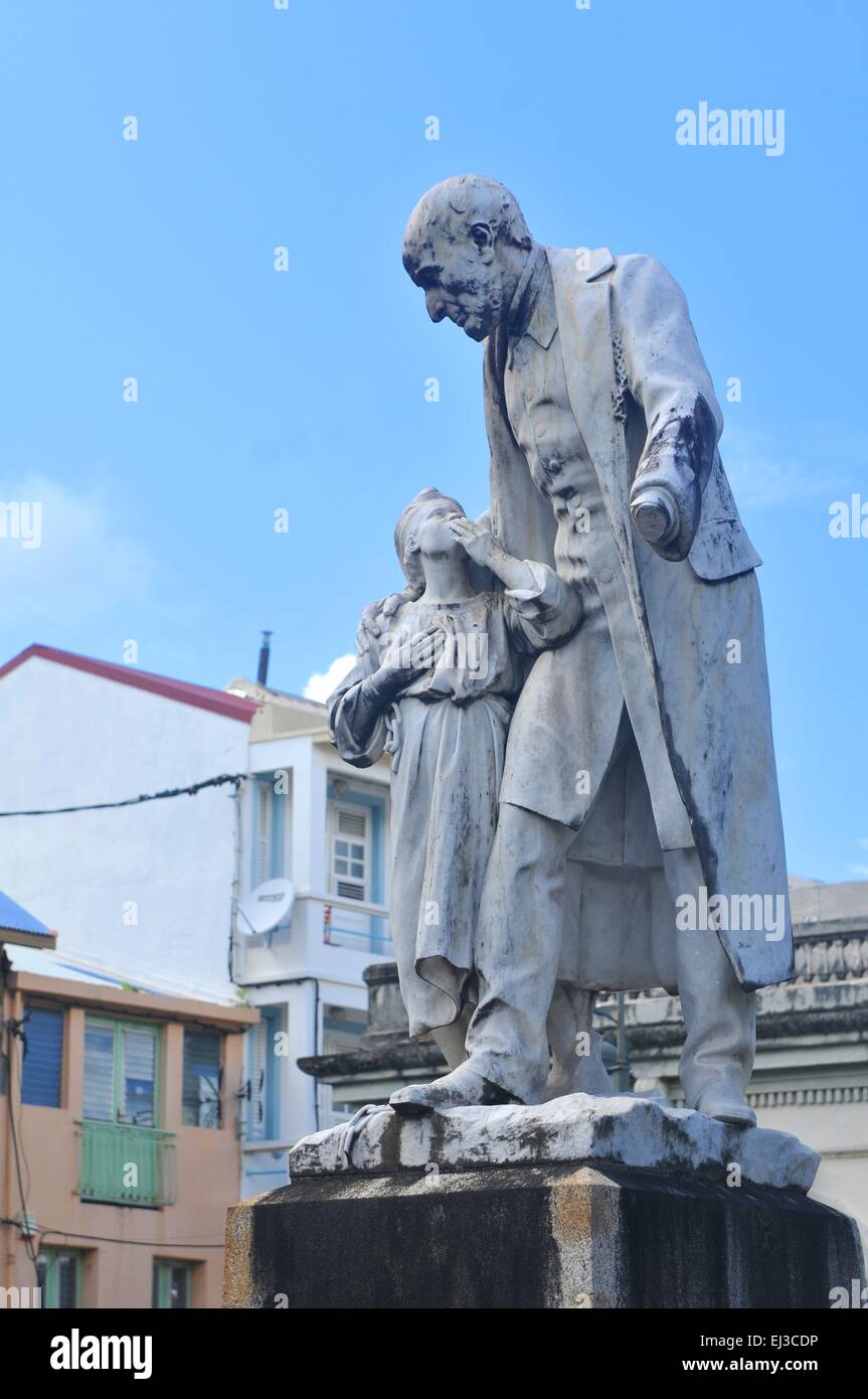 Statua di Victor Schoelcher di Fort de France, Martinica Foto Stock