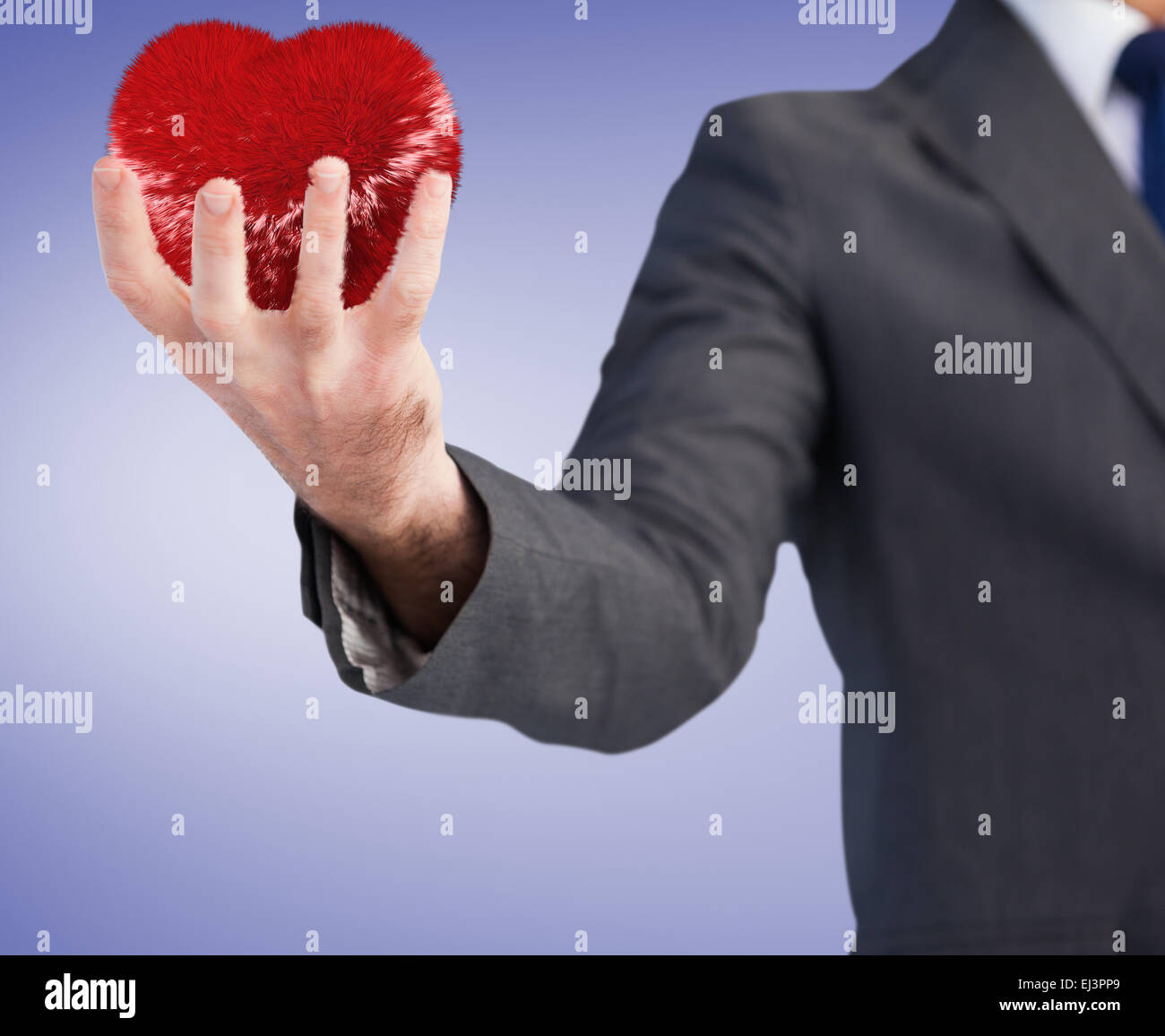 Immagine composita di imprenditore presentando con le mani Foto Stock
