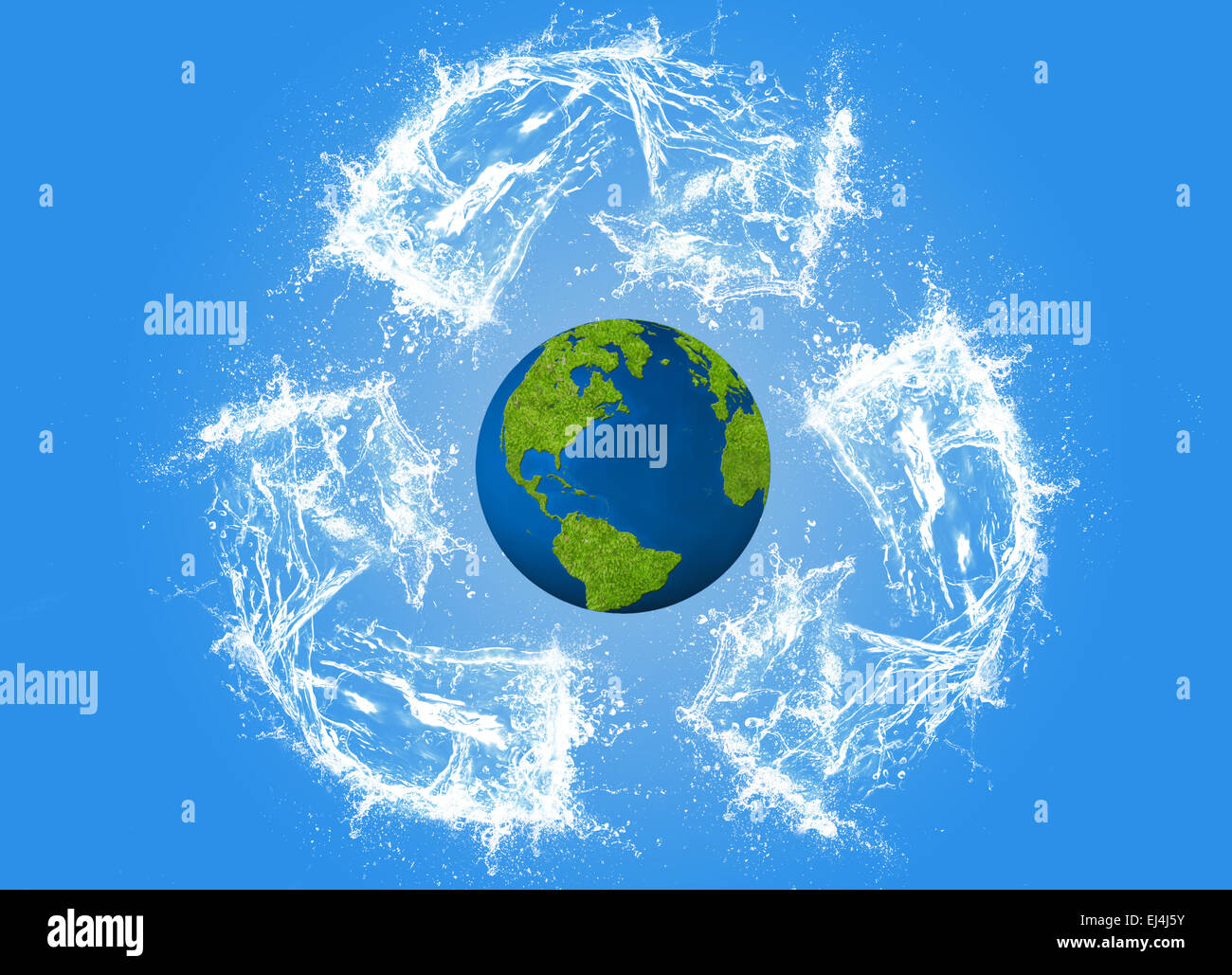 Concetto di ecologia, eco segno, arte digitale Foto Stock