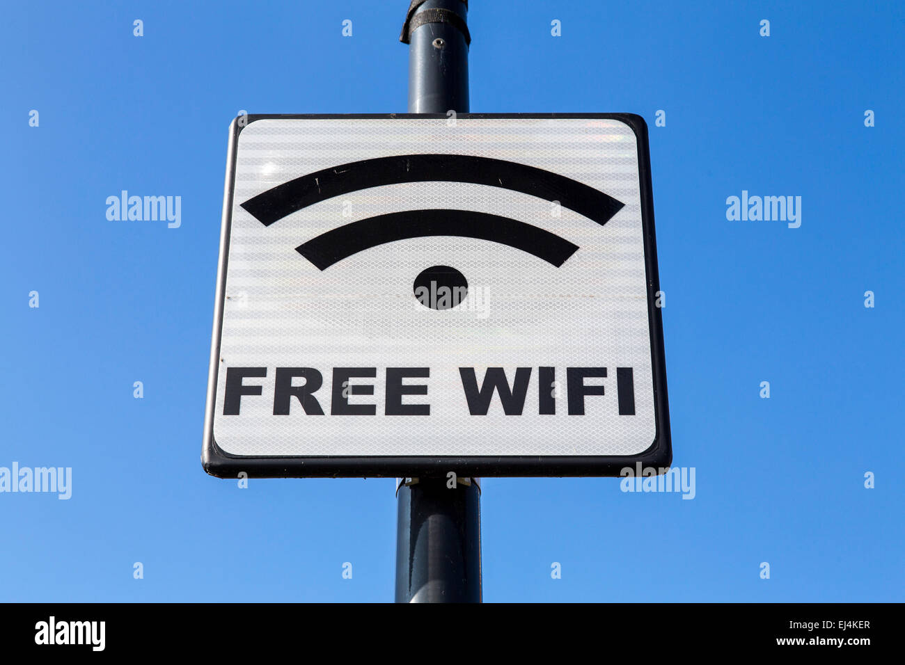 Segno nella città vecchia di Hoorn, North Holland, Paesi Bassi, wifii gratuito, connessione Internet gratuita, Foto Stock