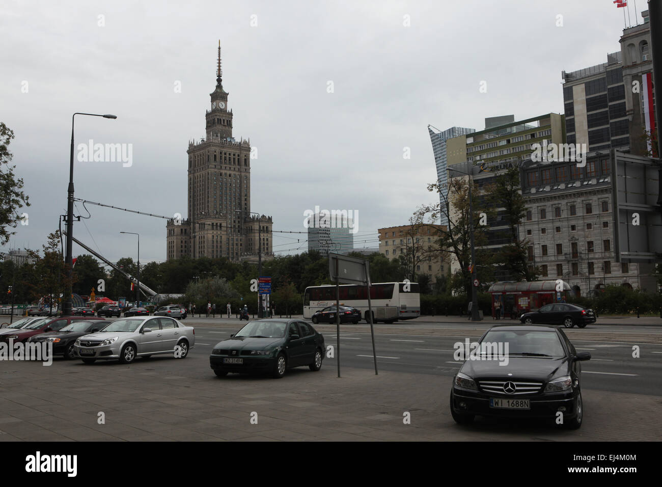 Palazzo della Cultura e della scienza a Varsavia in Polonia. Foto Stock