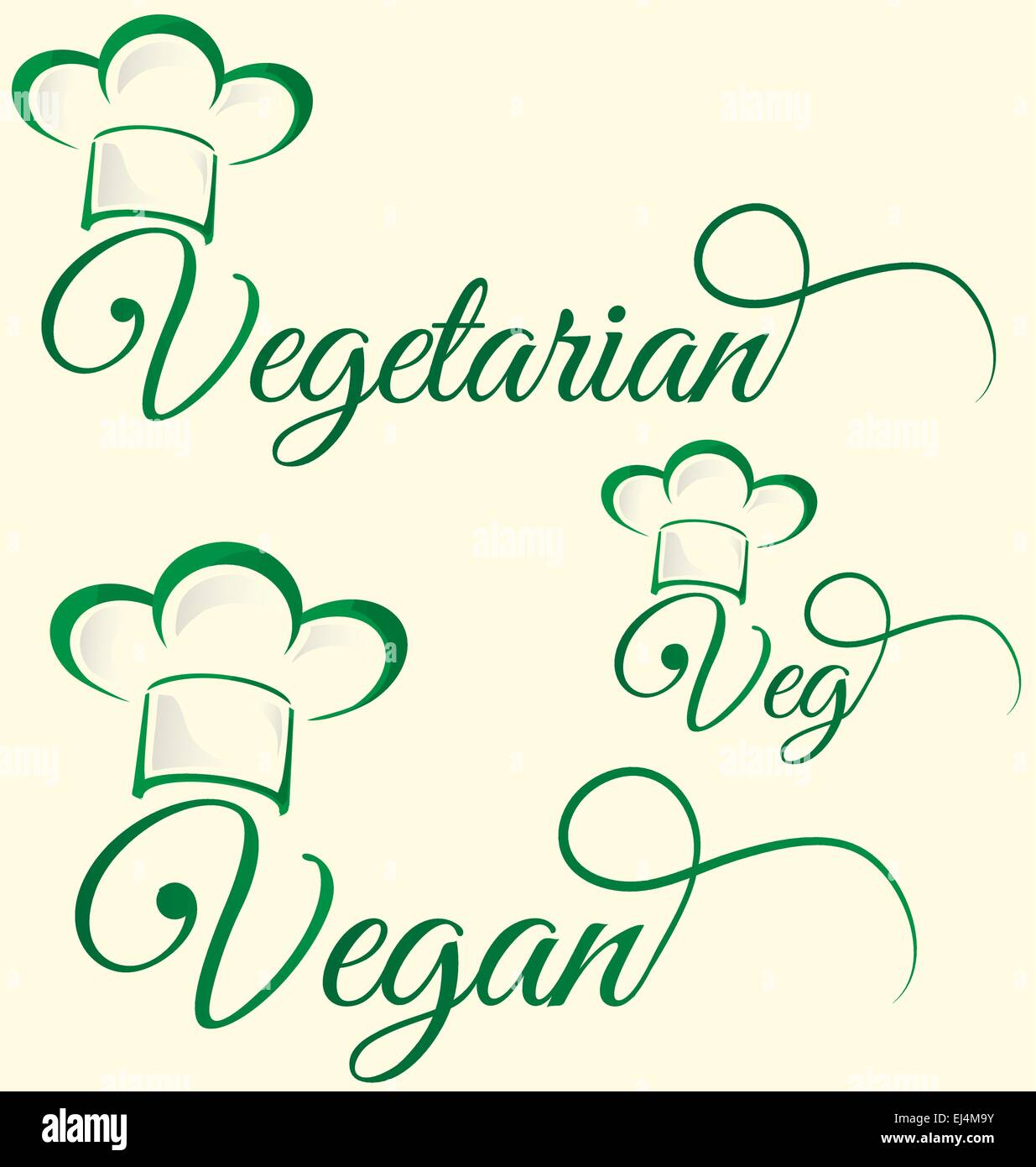 Vegetariani e veg menu simbolo isolato su bianco Illustrazione Vettoriale