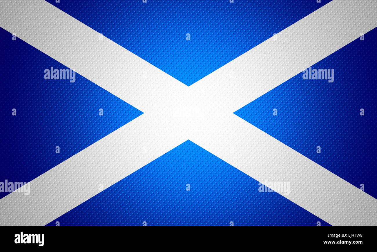 Scozia bandiera scozzese o banner sulla texture astratta Foto Stock