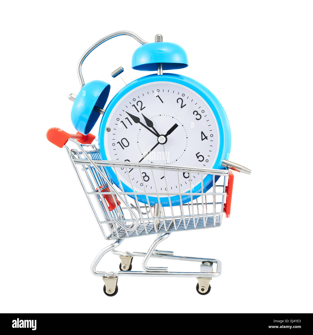 Sveglia in un carrello della spesa Foto Stock