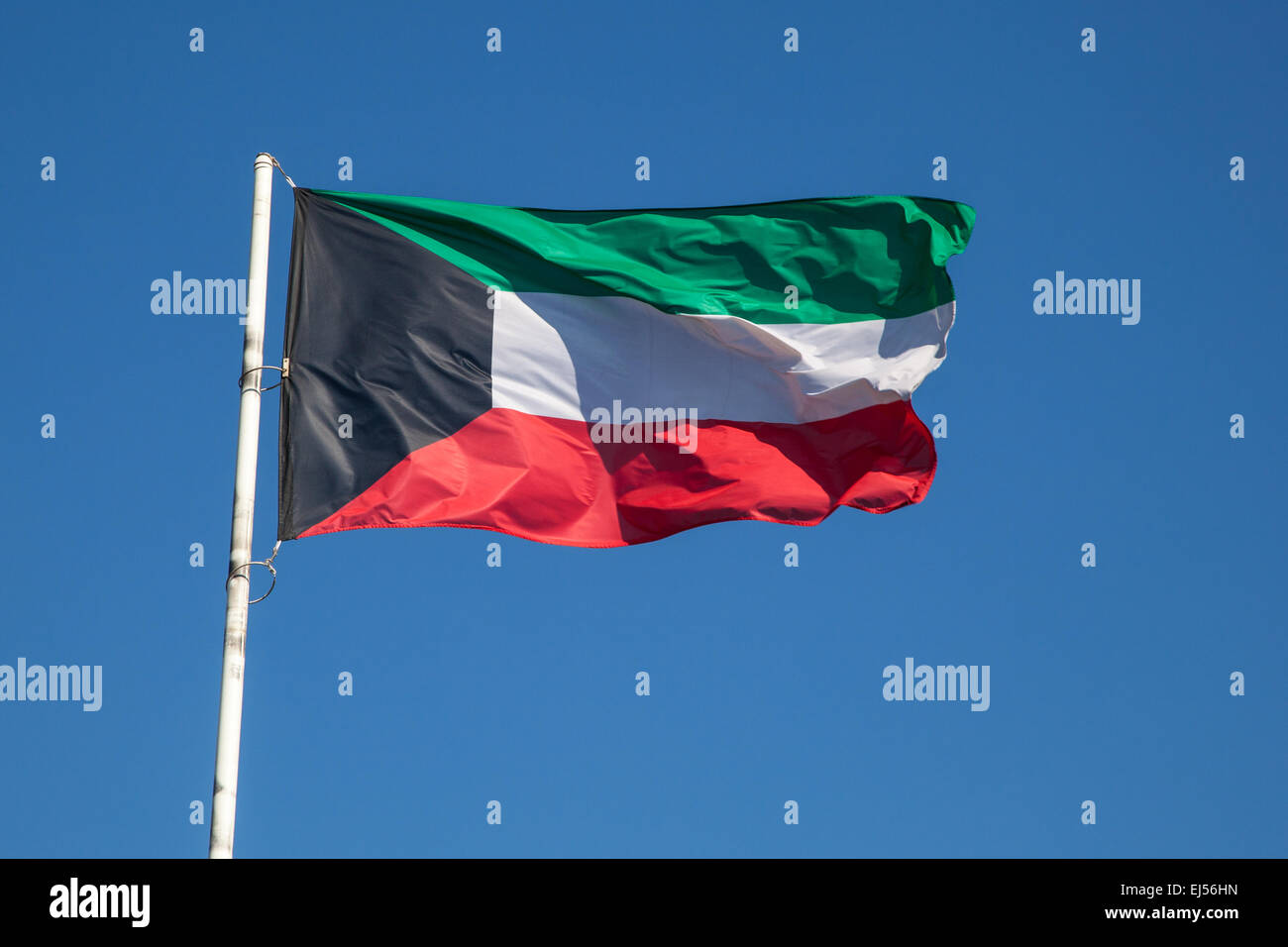 Bandiera nazionale del Kuwait, Medio Oriente Foto Stock