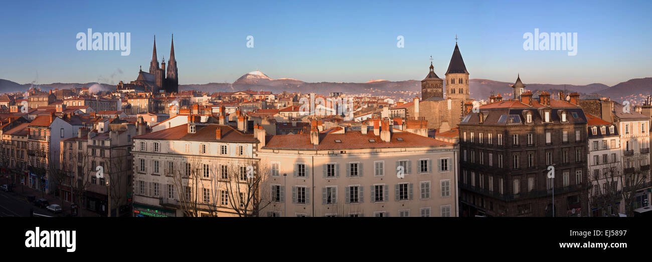 Vista panoramica del centro di Clermont-Ferrand, Fransa Foto Stock