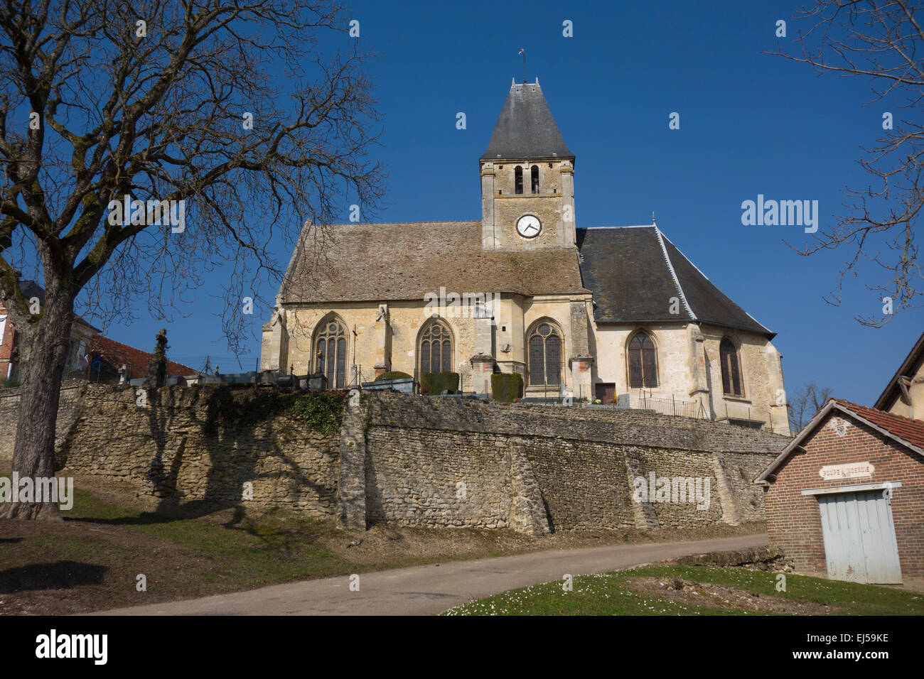 Saint-Ouen chiesa a Berthenonville, Alta Normandia, Francia Foto Stock