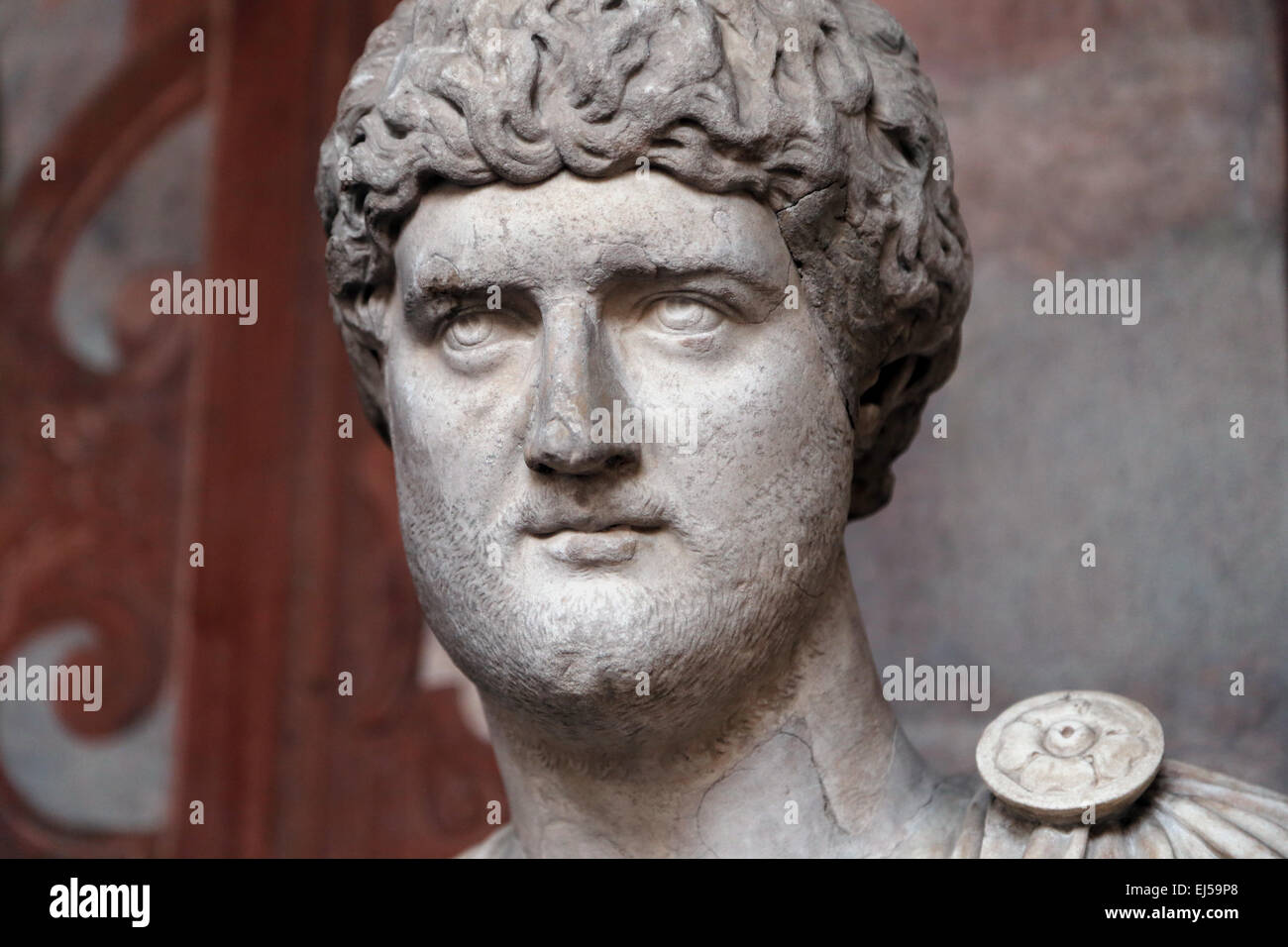 Lucius Verus (130-169 AD). Imperatore romano. Nerva-Antonine dinastia. Busto. Museo Nazionale Romano. Palazzo Massimo. Roma Foto Stock