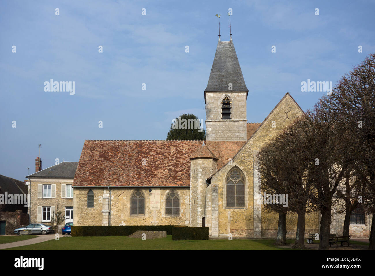 Chiesa di Saint Denis (Église Saint-Denis), Écos, Eure, Alta Normandia, Francia Foto Stock