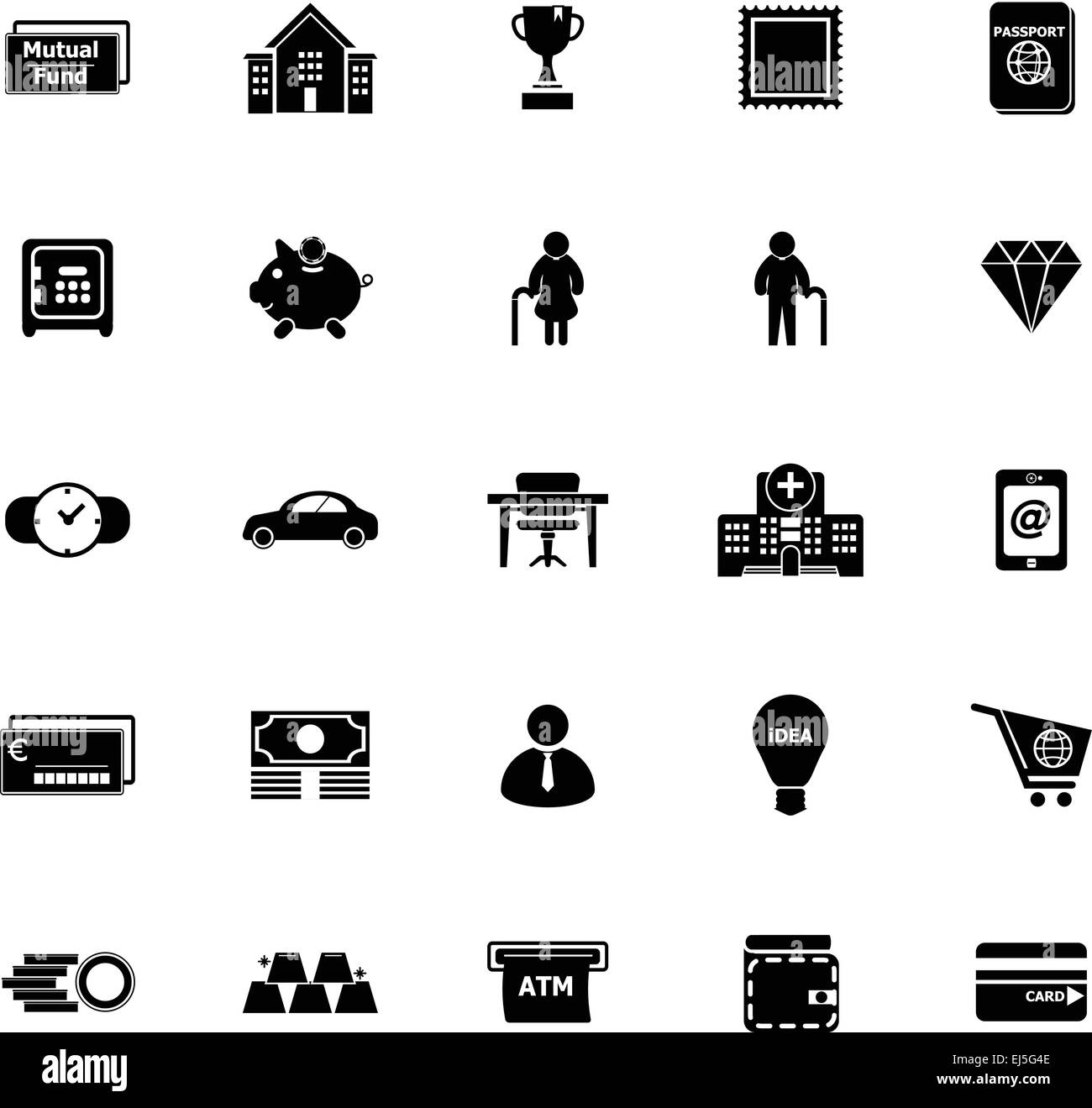 Personal Financial icone su sfondo bianco, vettore di stock Illustrazione Vettoriale