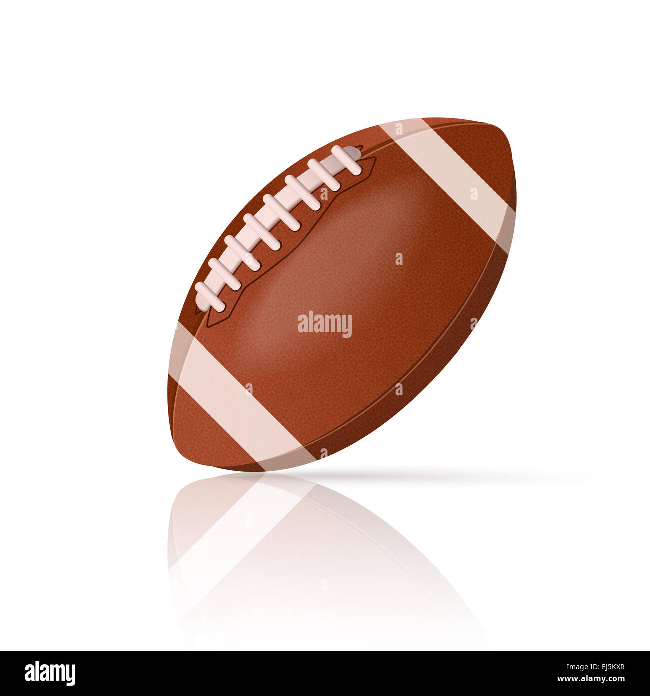 Immagine vettoriale di una realistica palla da rugby Foto Stock